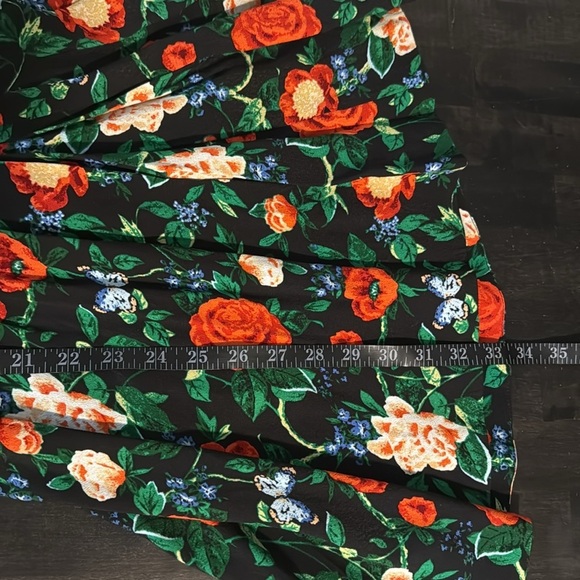 Anthropologie Black Lacy V Neck Dark Floral Butterfly Print Dress Size 2 NWT - Picture 10 of 10